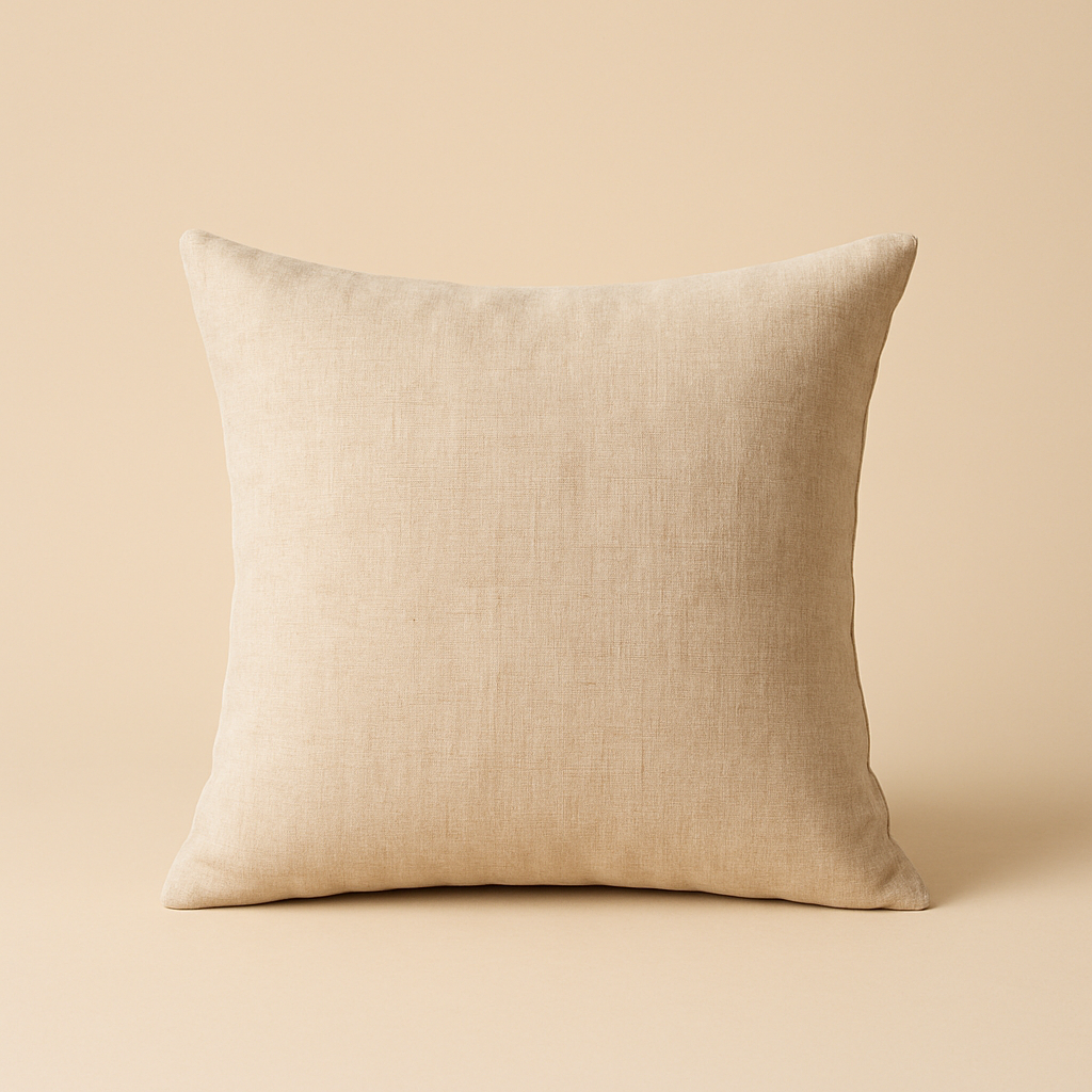 Flax Linen Throw Pillow